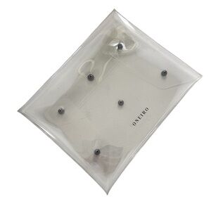 BUNDLE OF 5 Oneiro Clear Multipurpose Travel Bags Snap Closure Makeup 10” X 8”‎